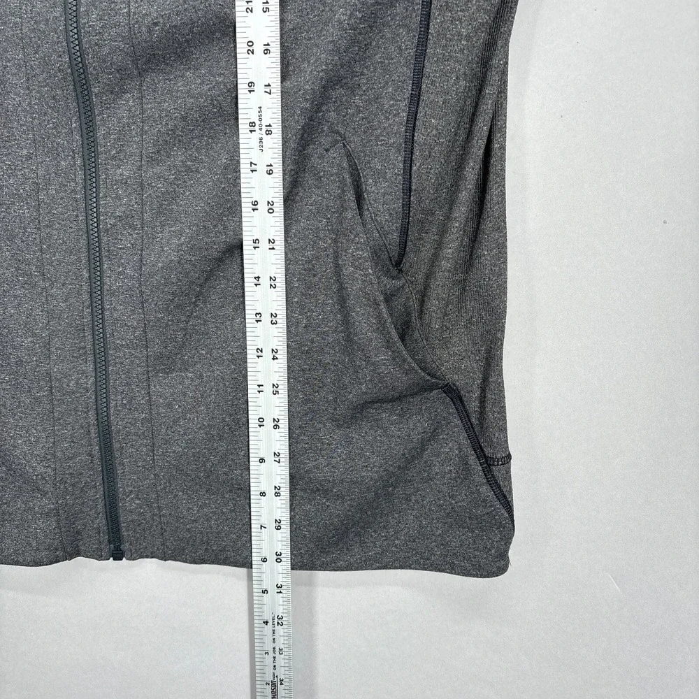 Lululemon‎ Jacket Mens 2XL Full Zip Pockets Gray Shift Running Workout Mock XXL